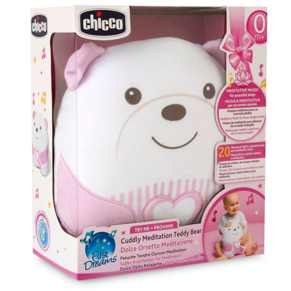 Фото - Інтерактивна іграшка Chicco м'яка музична Заспокійливе ведмежа Рожева (12266.10)