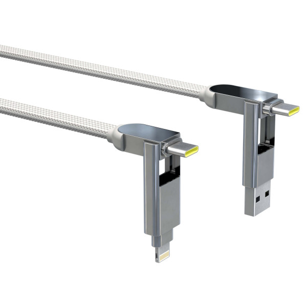 Фото - Кабель синхронізації даних Rolling Square 6in1, inCharge XL 3 м White (XLL02R)