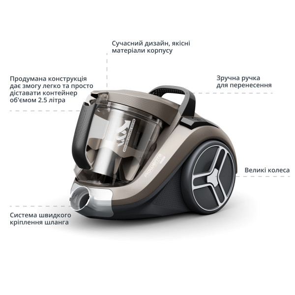 Фото - Пилосос для сухого прибирання без мішка Rowenta RO4B50EA Compact Power XXL