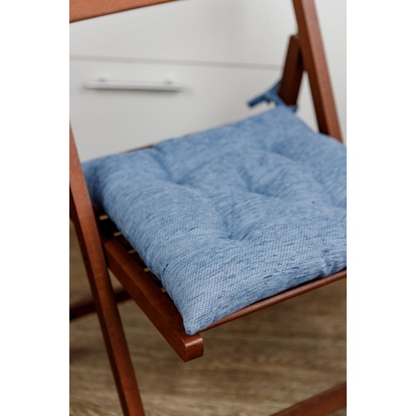 Фото - Подушка для стула Прованс CHENILLA синяя 40х40 см (034843)