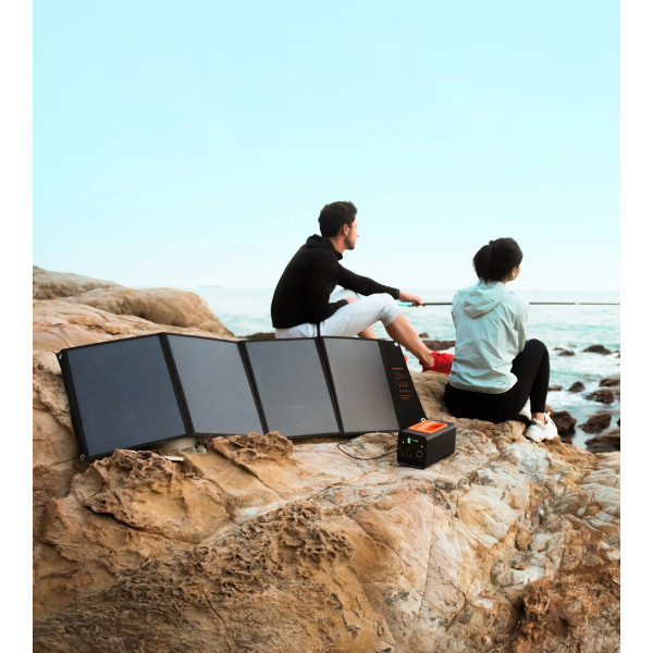 Фото - Портативна сонячна панель Choetech 120W 1x120W,1хUSB QC3.0 18W,1хUSB-C PD3.0 60W, 1xUSBA 12W (SC008)