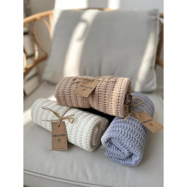 Фото - Плед односпальний Прованс Cotton сірий 120х200 см (039529)