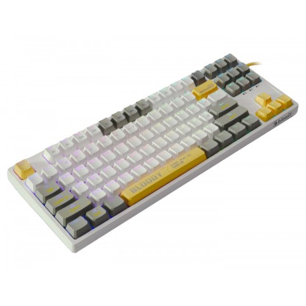 Фото - Клавиатура проводная игровая Bloody S87 (Energy White)