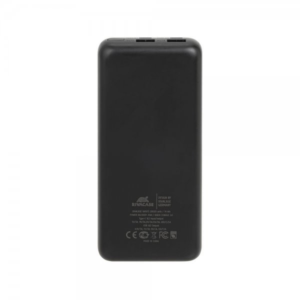 Фото - Уцінка - Батарея мобільна RIVACASE 20000 mAh 45W Black (RIVAPOWER VA1075 (Black))
