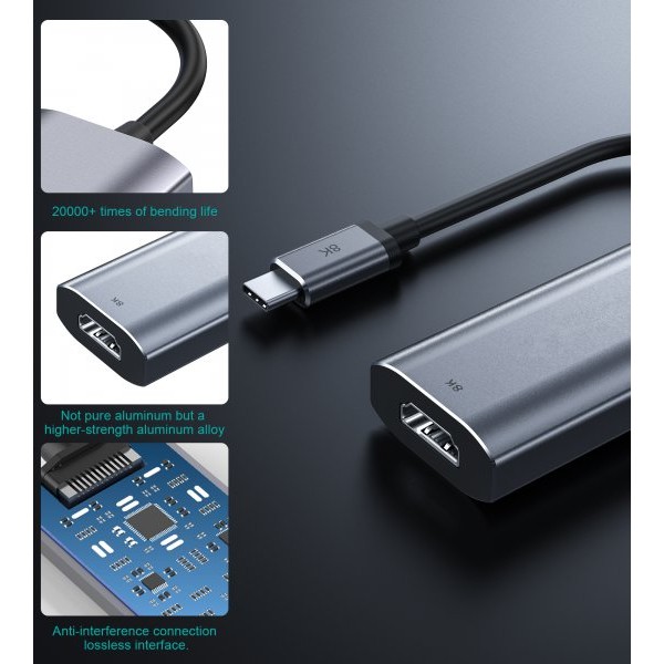 Фото - Хаб USB Choetech USB-C на HDMI (HUB-H16-GY)