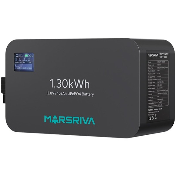 Фото - Аккумулятор для ИБП Marsriva LiFePO4, 12.8V/102Ah , 1.30kWh (MR-LFP12-100-WMD)