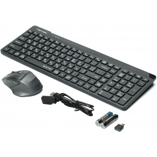 Фото - Клавіатура + миша бездротова A4tech Fstyler FG2400 Air Black