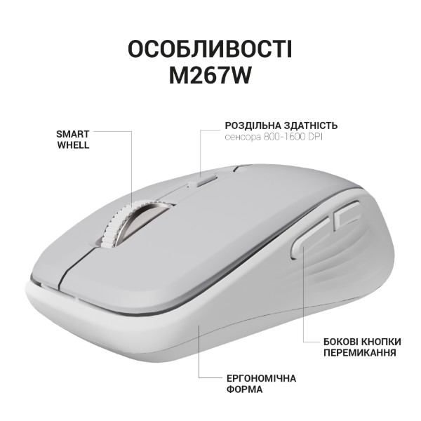 Фото - Мышь беспроводная OfficePro Gray (M267G)