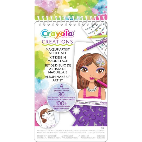 Фото - Набор для творчества микс Crayola ''Юный визажист'' маленький, с наклейками и трафаретами, 30 стр. (04-1055)