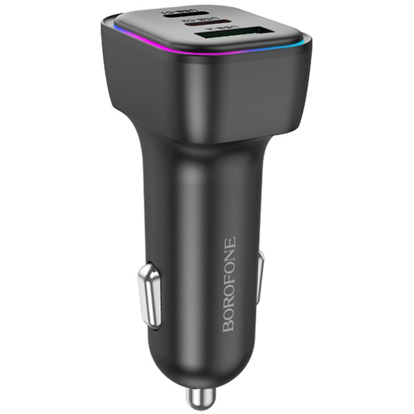 Фото - Автомобільний зарядний пристрій BOROFONE BZ28C Trophie PD60W(2C1A) car charger Black (6941991110870)