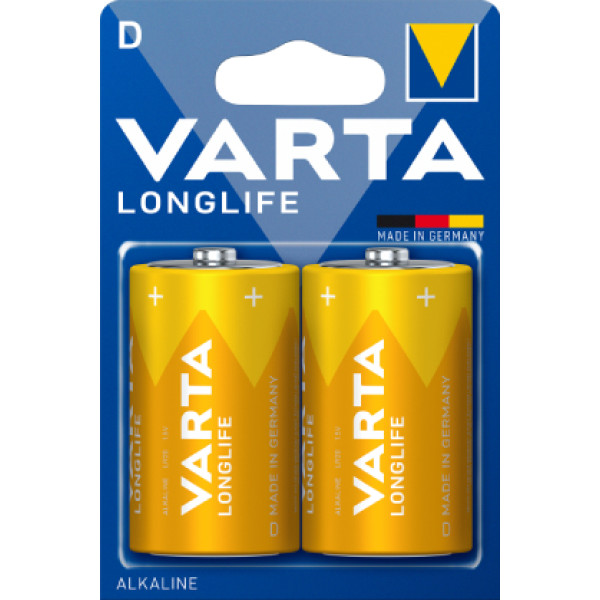 Фото - Батарейка тип D (LR-20) Varta LONGLIFE D BLI 2 ALKALINE