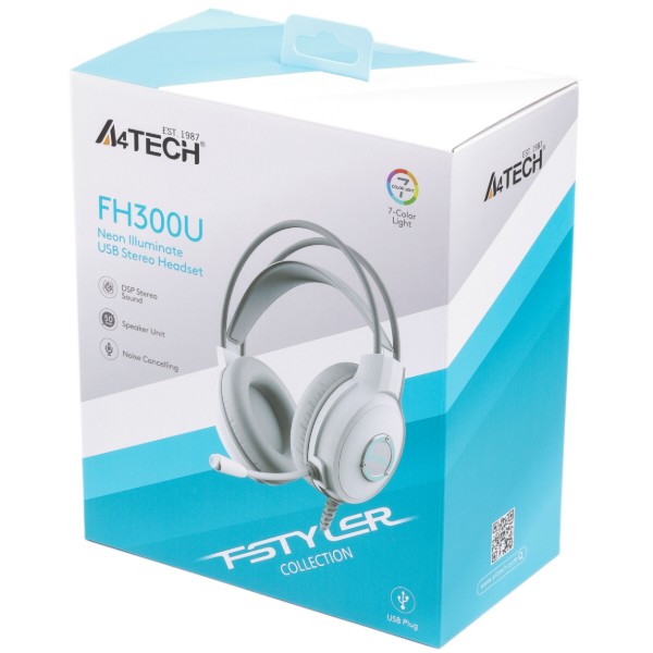 Фото - Гарнитура проводная A4tech FH300U White
