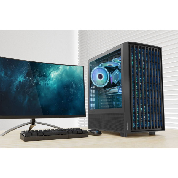 Фото - Корпус Modecom BREEZE USB 3.0x2 USB-Cx1 ARGB BLACK без БЖ (AT-BREEZE-MG-ARGB-10-0000)