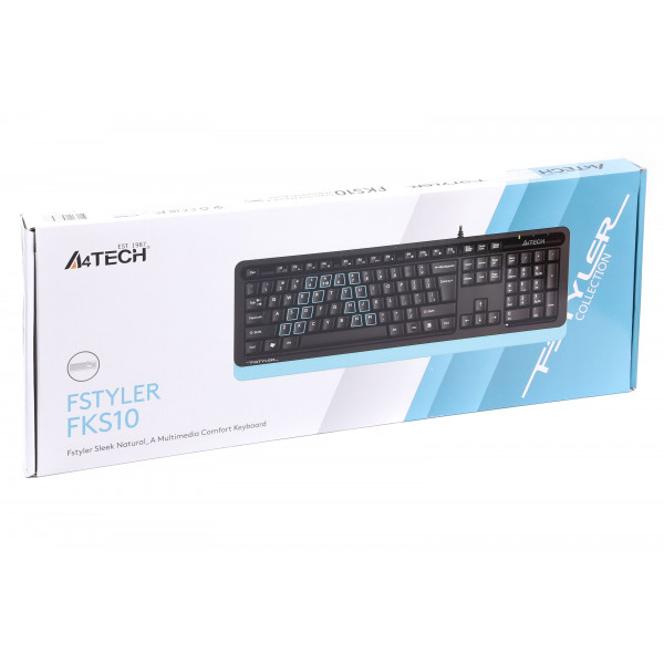 Фото - Клавіатура дротова A4tech Fstyler FKS10 Blue USB