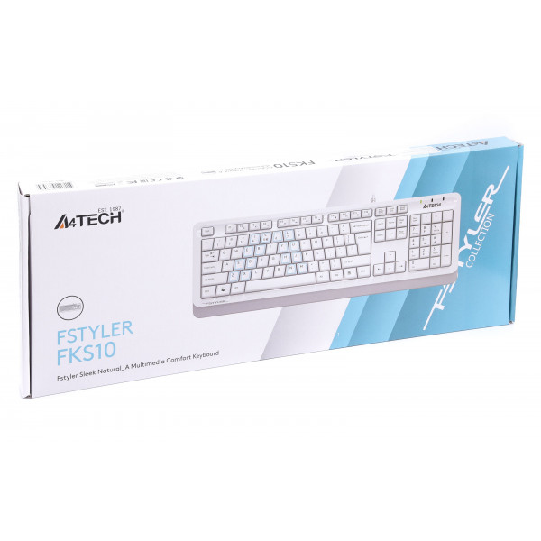 Фото - Клавіатура дротова A4tech Fstyler FKS10 White USB