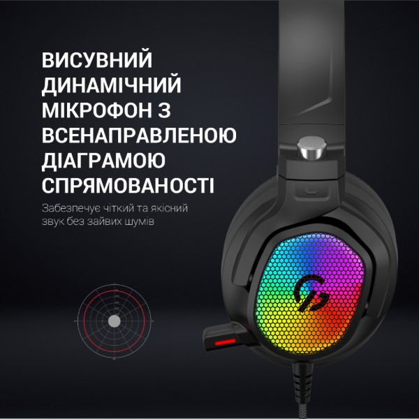 Фото - Гарнітура дротова ігрова GamePro HS1300 7.1 RGB