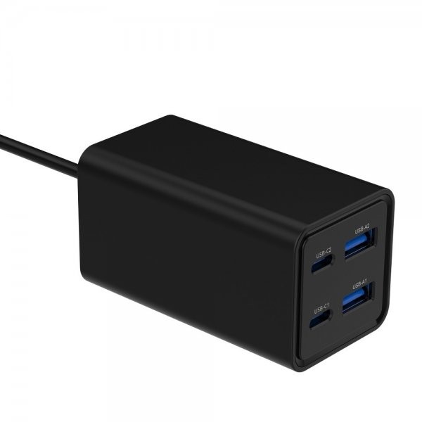 Фото - Сетевое зарядное устройство Gembird 2xUSB-A QC3.0 30W+2xType-C PD 65W Black (TA-UC-2A2C-PD65-01-BK)