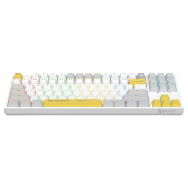 Фото - Клавиатура проводная игровая Bloody S87 (Energy White)