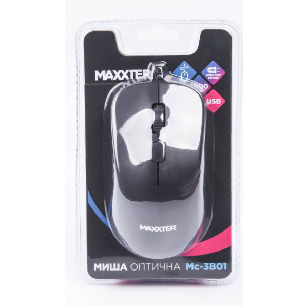 Фото - Мышь проводная Maxxter MС-3B01