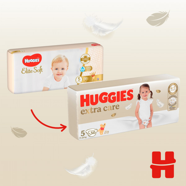 Фото - Одноразові підгузки Huggies Extra Care Розмір 5 (11-25 кг), 50 шт. (5029053578132)
