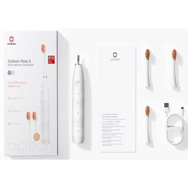 Фото - Зубна щітка електрична Oclean Flow S Sonic Electric Toothbrush White (6970810552959)