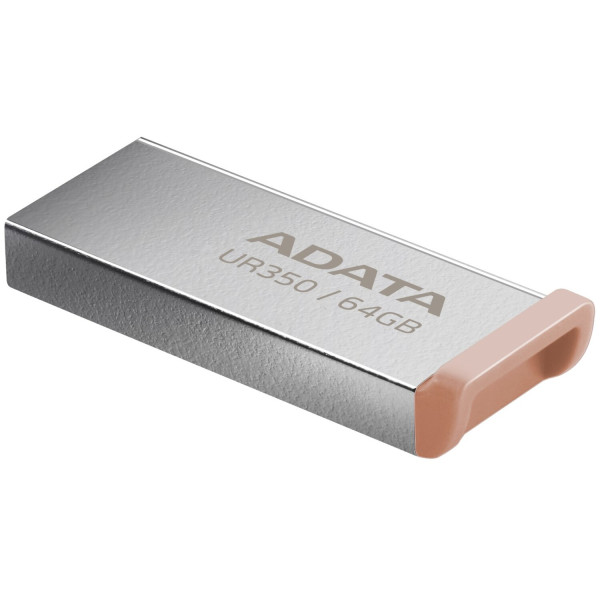 Фото - Флеш USB ADATA USB 3.2 UR 350 64Gb Silver/Beige (UR350-64G-RSR/BG)