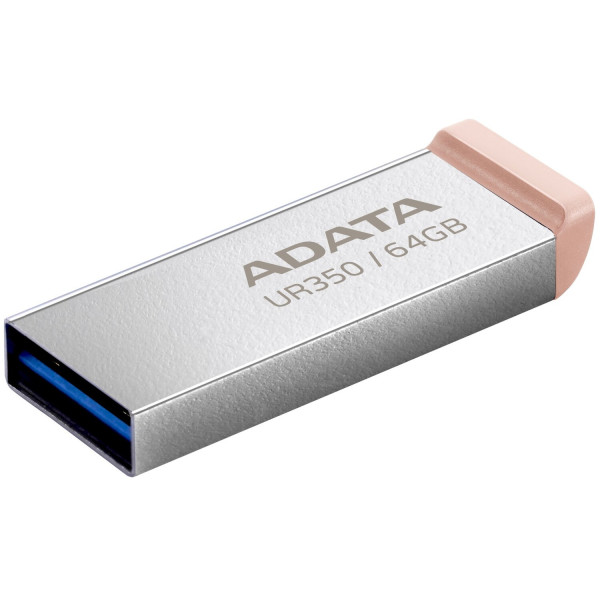Фото - Флеш USB ADATA USB 3.2 UR 350 64Gb Silver/Beige (UR350-64G-RSR/BG)