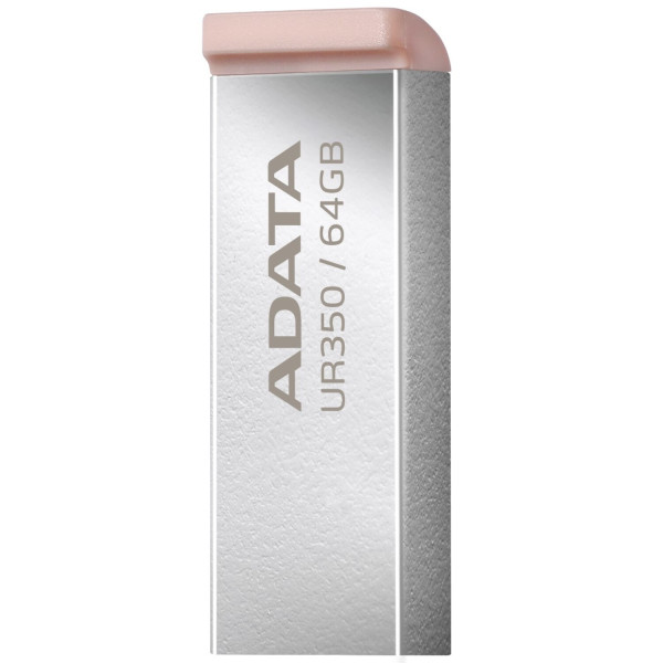 Фото - Флеш USB ADATA USB 3.2 UR 350 64Gb Silver/Beige (UR350-64G-RSR/BG)