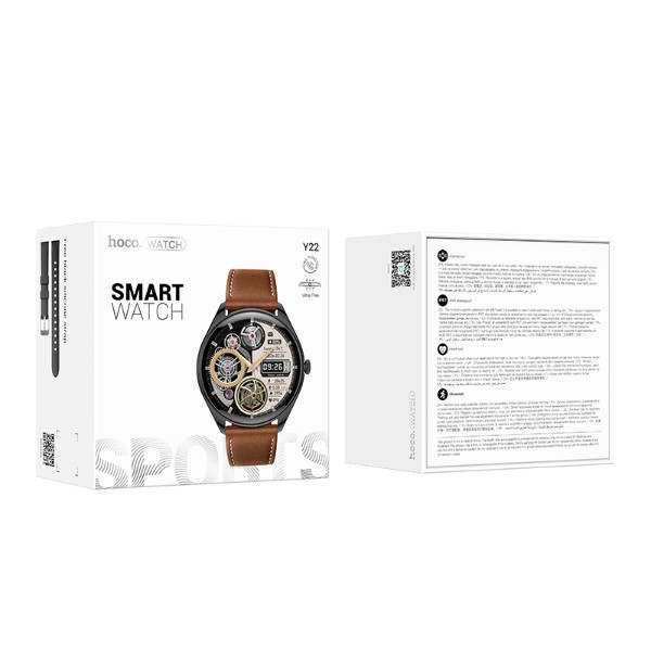 Фото - Смарт-годинник HOCO Y22 AMOLED Smart sports watch(call version) Black (6942007628983)