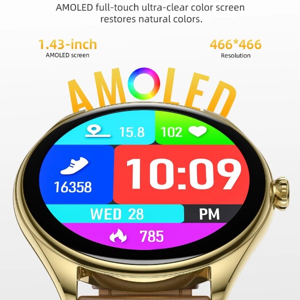 Фото - Смарт-годинник HOCO Y22 AMOLED Smart sports watch(call version) Black (6942007628983)