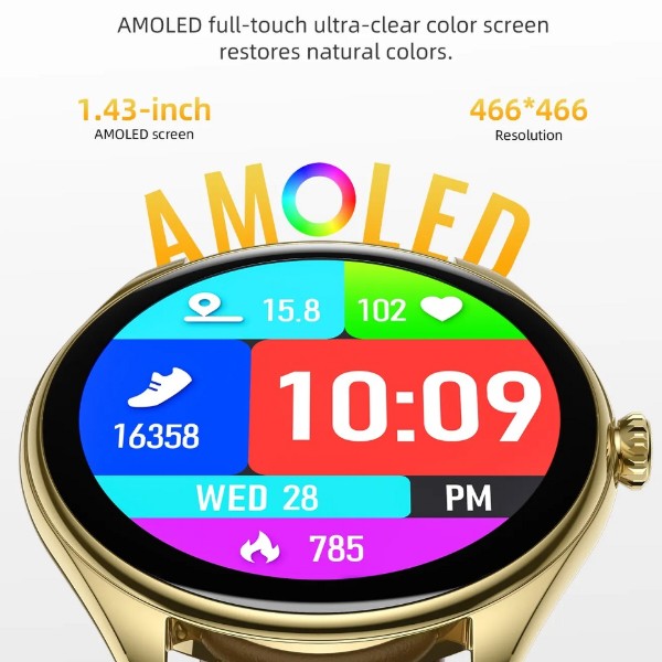 Фото - Смарт-годинник HOCO Y22 AMOLED Smart sports watch(call version) Silver (6942007628990)