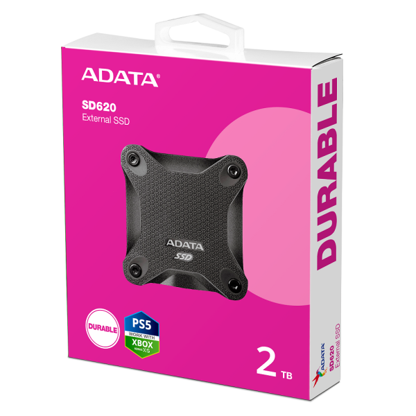 Фото - SSD-накопичувач зовнішній ADATA SD620 2TB USB 3.2 520/460Mb/s Black (SD620-2TCBK)