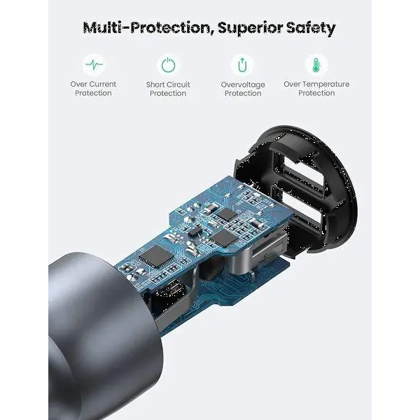 Фото - Автомобільний зарядний пристрій UGREEN CD213 Fast Car Charger (Dark Blue) (UGR-10144)