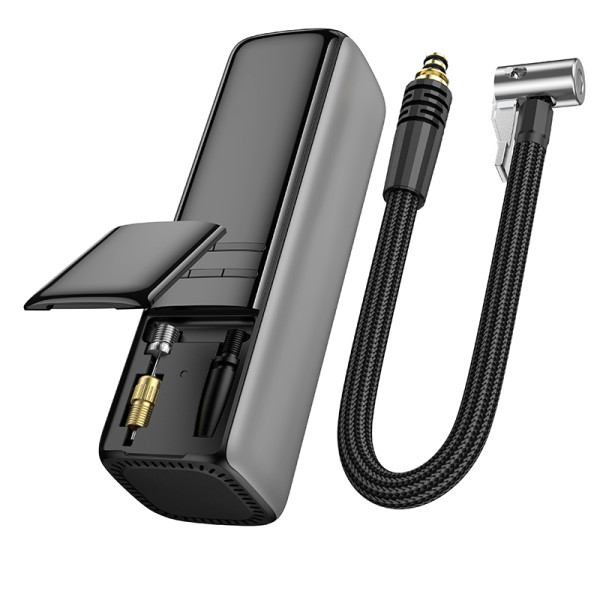 Фото - Автокомпресор BOROFONE FC1 Flow intelligent air pump Black Gray (6941991112485)