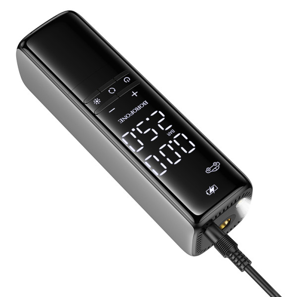 Фото - Автокомпресор BOROFONE FC1 Flow intelligent air pump Black Gray (6941991112485)