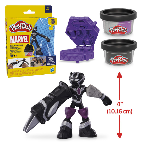 Фото - Набори для ліплення Hasbro Play-Doh ''Герої Marvel'' BLACK PANTHER CUTTING CLAWS (F9829_G0055)