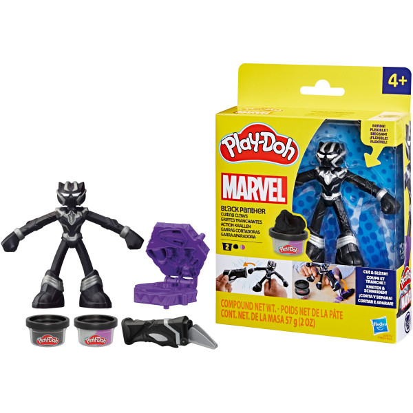 Фото - Набори для ліплення Hasbro Play-Doh ''Герої Marvel'' BLACK PANTHER CUTTING CLAWS (F9829_G0055)