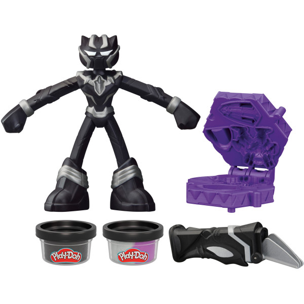 Фото - Набори для ліплення Hasbro Play-Doh ''Герої Marvel'' BLACK PANTHER CUTTING CLAWS (F9829_G0055)