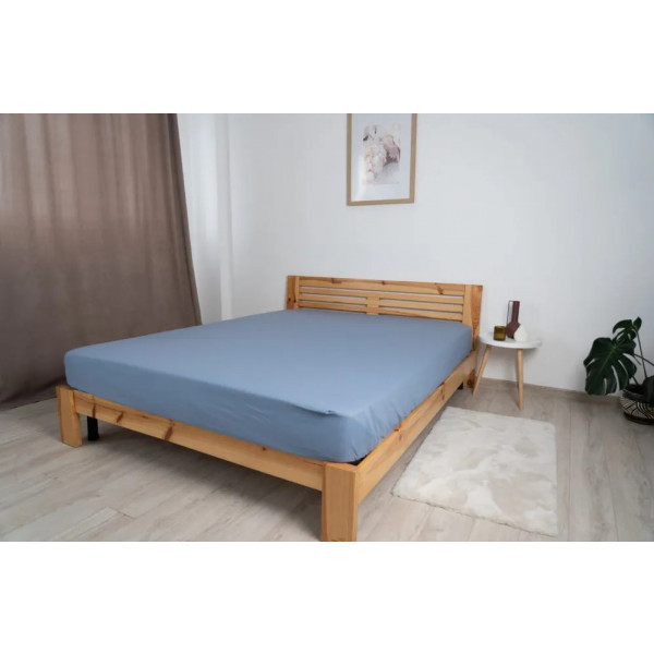 Фото - Простирадло двоспальне ТЕП НАТХНЕННЯ з резинкою 180х200 см Блакитний (2-04018_26849)