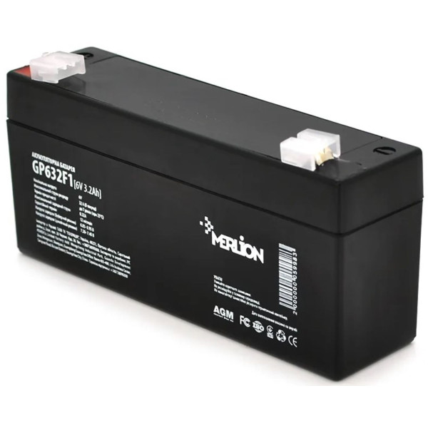 Фото - Акумулятор для ДБЖ Merlion AGM GP632F1 6 V 3,2Ah