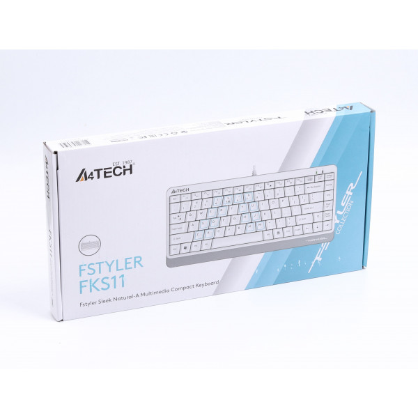 Фото - Клавиатура проводная A4tech Fstyler FKS11 White USB