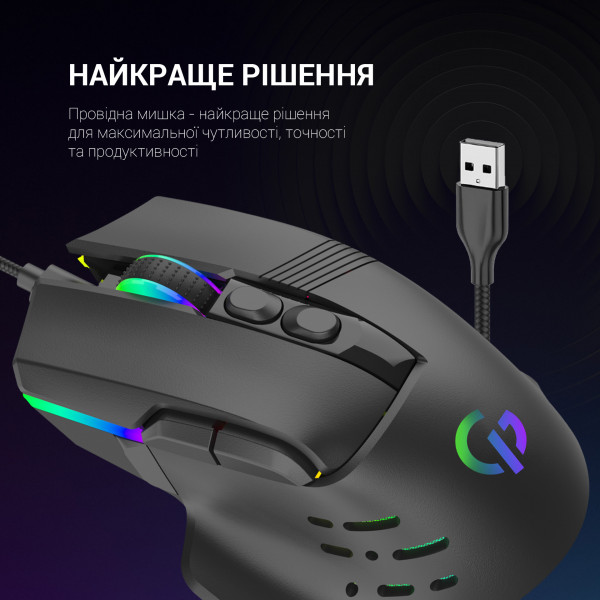 Фото - Миша дротова ігрова GamePro USB Black (GM560)