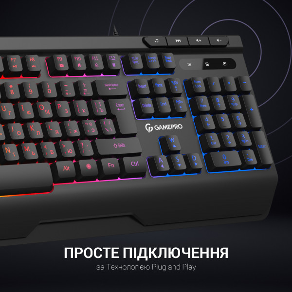 Фото - Клавиатура проводная игровая GamePro USB (GK550)