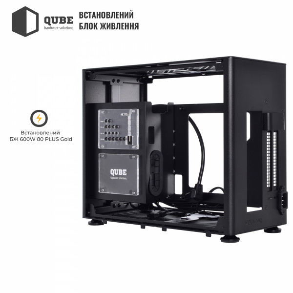 Фото - Корпус QUBE A4 Aluminum Black (QBA4I_WBNU3)