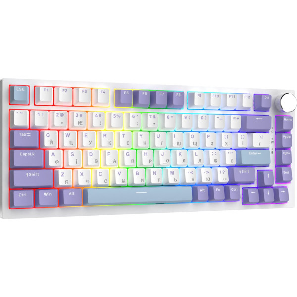 Фото - Клавиатура проводная игровая Ajazz AK820 Sea Salt Switch White USB-C (AK820-SS-PWB)
