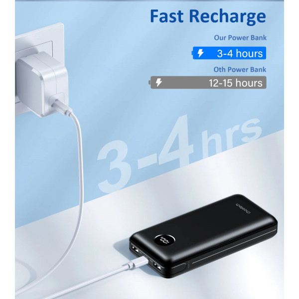 Фото - Батарея мобильная Choetech 20000mAh 45W Black (B653-BK)