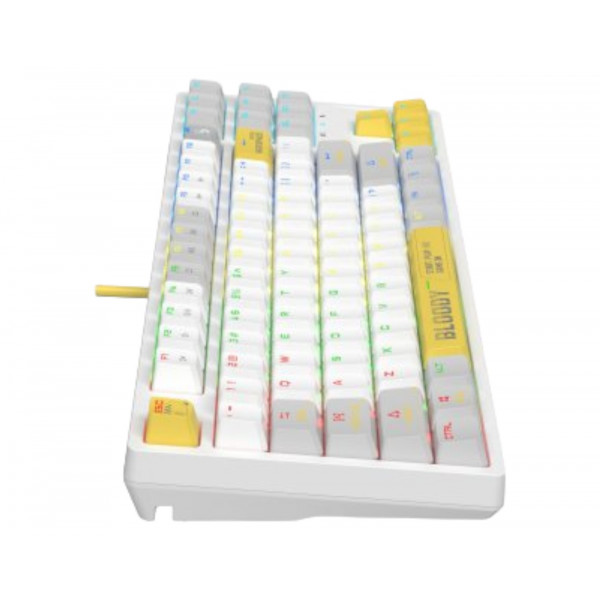Фото - Клавиатура проводная игровая Bloody S87 (Energy White)