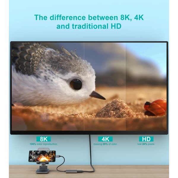Фото - Хаб USB Choetech USB-C на HDMI (HUB-H16-GY)