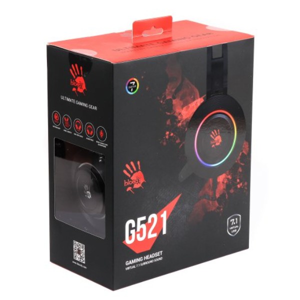 Фото - Гарнітура дротова ігрова Bloody G521 (Black)