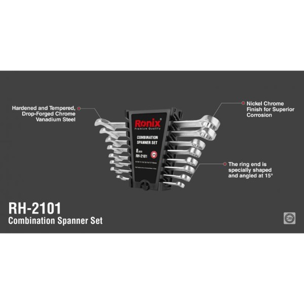 Фото - Набір гайкових ключів Ronix 8 шт. 9RH-2101)